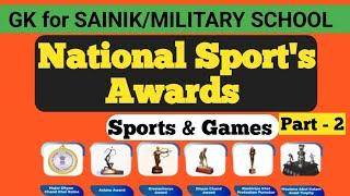 National sports awards for Sainik schoolmilitary school preparing students
