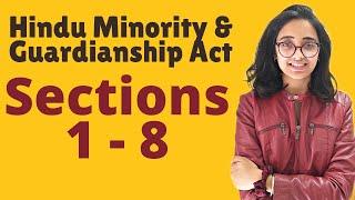 Hindu Minority & Guardianship Act Sec 1 to 8 in detail  Natural Guardian & Powers