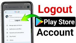 How to logout play store account  Play store account logout kaise kare