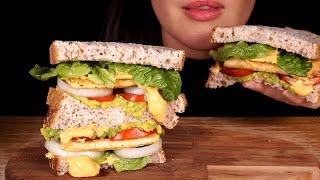 ASMR Grilled Tofu Sandwich With Avocado & Spicy Hummus Mostly No Talking