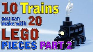 10 Trains you can make with 20 Lego Pieces Part 2