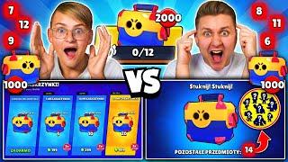 OTWIERAMY 2000x MEGA BOXÓW na 2 EKRANY w BRAWL STARS *188x ZADYMIARZY + SKINÓW* Da Mian VS Brat