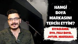 Hangi Boya Markasını Tercih Ettim? Kıyaslama Dyo Polisan Filli Boya Marshall Jotun Fawori?