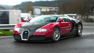 Sportscars Leaving a Carshow Les Bruleurs de Gommes 2024  Veyron Aventador SF90 STO LBWK 430