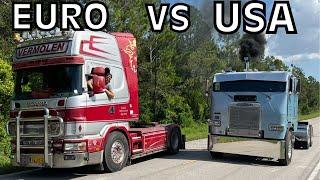 EUROPEAN vs AMERICAN Cabover Semi Trucks