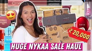 What I shopped in SALE on Nykaa for Rs. 20000?? HUGE BEAUTY HAUL Sarah Sarosh