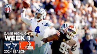 Dallas Cowboys vs. Cleveland Browns  NFL 2024 Week 1 Game Highlights