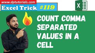 How To Count Number Of Commas Separated Values In A Cell In Excel