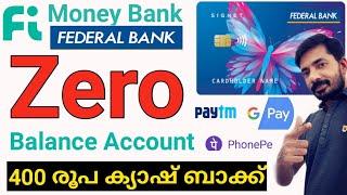 FI Money Bank Account Opening  Fi Money Zero Balance Account {Earn Rs. 400} Fi Money Account