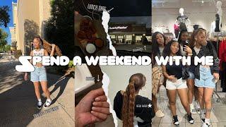Spend A Weekend With Me + Vlog new hair + nails mall w friends pictures+ more