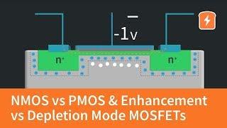 NMOS vs PMOS and Enhancement vs Depletion Mode MOSFETs  Intermediate Electronics