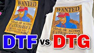 DTG vs DTF Quality Look and Feel on a Shirt