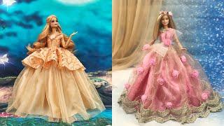 Gorgeous Barbie Doll Dresses 2 ️ 3 DIY Doll Makeover Transformations  BARBIE DOLL HACKS