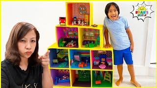 Ryans Giant Doll House Adventure with Mommy and more 1hr kids Video