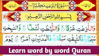 Surah Naziaat 79 Learn Quran Kids And Beginners word by word spelling  Learn Quran Live