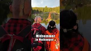 Midsummer Bonfire in Maihaugen  Lillehammer Norway 