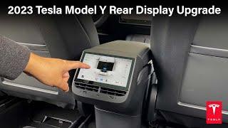 2023 Tesla Model Y New Rear Climate Control Display Upgrade #tesla #2023