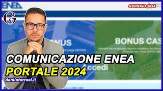 Comunicazione ENEA 2024  Online il NUOVO PORTALE Ecobonus e Bonus Casa