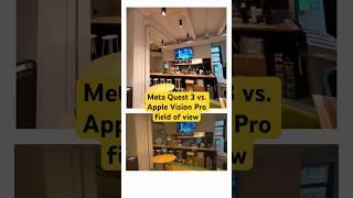 Meta Quest 3 vs. Apple Vision Pro field of view compared #applevisionpro #vrheadset #shorts