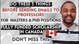 How to Contact Supervisors For MSc & PhD in Canada  How to Get FAST RESPONSE TO EMAIL to Professors