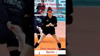 park Hyemin soulmate Megawati di team red Sparks korsel #shortvideo #volleyball