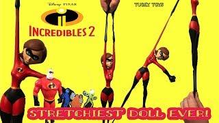 Unboxing STRETCHY Elastigirl Doll INCREDIBLES 2 Movie Toys Power Couple Slingshot + MORE