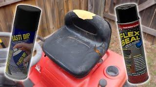 Fixing a Lawn Mower Seat Flex Seal VS Plastidip