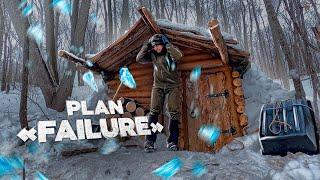 Off grid cabin living Winter shelter in the woods bushcraft living no talking
