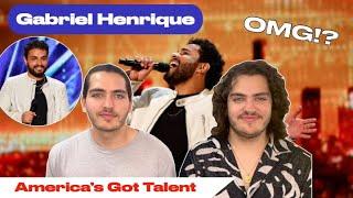 WE SCREAMED  Twin Musicians REACT  Gabriel Henrique GOLDEN BUZZER Audition AGT 2023