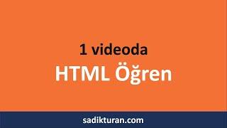 1 Videoda HTML Öğren.  Web Geliştirme Eğitimi 