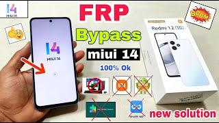 Redmi 12 5G FRP BYPASS - Without Talkback 100% EasyNo Need PC New Tricks 2024