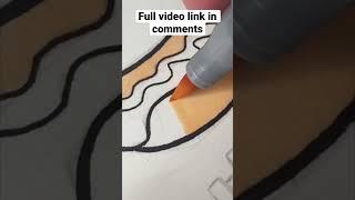 Hot dog drawing  Satisfying Art #shorts