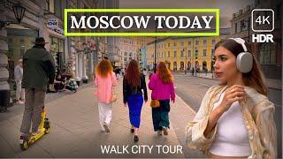  What is the reality of Russians? Moscow Walking Tour  Beautiful Girls & Life 4K HDR
