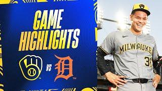 Brewers vs. Tigers  Game Highlights 6724  MLB Highlights