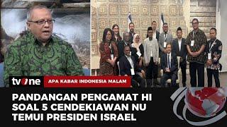 5 Warga NU Bertemu Presiden Israel Pengamat Diperlukan Ketegasan Dari Pemerintah Indonesia  tvOne