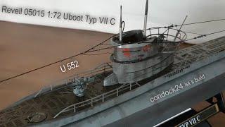 Modellbau - Deutsches Uboot Typ VII C U552 - Revell 05015 - Maßstab 172 - Submarine.