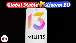 MIUI 13 Android 12  Official Global Stable Rom vs Official Xiaomi EU Rom  Side by Side Comparison