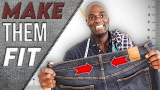 How To SLIM The Waist Of Your Jeans BEGINNER FRIENDLY