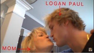 Logan Paul and his Mom  kiss?