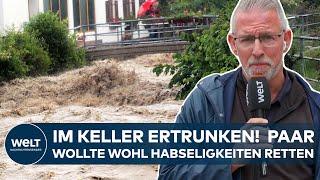 HOCHWASSER Tragödie in Schorndorf - Ein Paar im Keller von den Fluten überrascht  WELT Thema