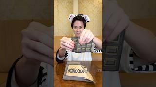 WIPE CARDBOARD CHOCOLATE WITH ONE’S CLOTHES！#asmr