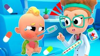 Going to the Doctor Song  Baby is Sick Nursery Rhymes for Kids - Miliki Family