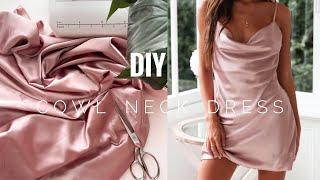 DIY Silk fancy dress  Cowl Neck Dress