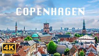 Copenhagen Denmark   4K Drone Footage With Subtitles