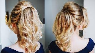 How to create big volume with thin hair in a ponytail
