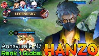 Legendary Hanzo Perfect Gameplay - Top 1 Global Hanzo by Annayumie_97 - Mobile Legends