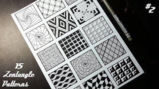 How to Draw Zentangle Patterns  Guide for Beginners  15 Zentangle Patterns  Part 2  Tutorial