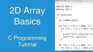 2D Array Basics  C Programming Tutorial