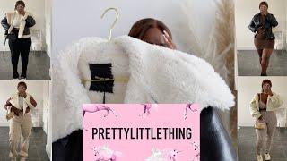 PRETTYLITTLETHING AUTUMNWINTER STYLING TRY ON HAULJACKETS KNITS AND MORE SAMANTHAKASH #tryonhaul