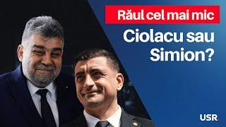 Răul cel mai mic Ciolacu sau Simion?